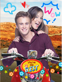 mit dem Motorrad in der Wueste